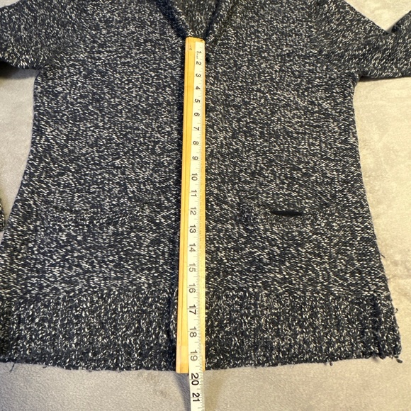 Abercrombie & Fitch Shawl Collar Knit Cardigan Men's Large Blue Grandpa Sweater - Picture 4 of 6